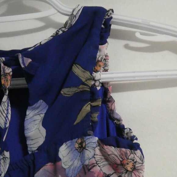 AVA & YELLY | size 6 | Sheer Sleeveless Floral Dress | Tie Back | Lined - Picture 12 of 16